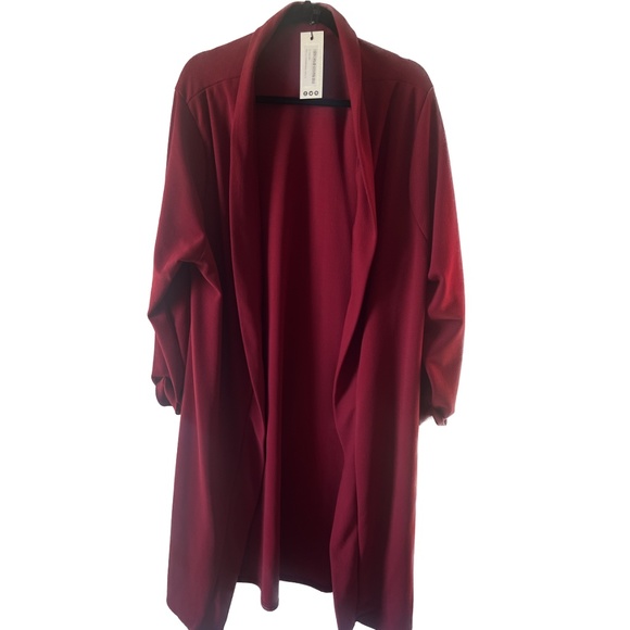 Red Plus Size Duster /Cardigan / Sweater - Picture 2 of 2
